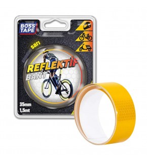 Boss Tape Reflektif Bant Sarı 35mmx1,5mt Bt-09004