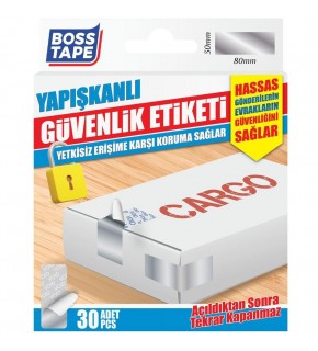 Boss Tape Yapışkanlı Güvenlik Etiketi 30 Adet