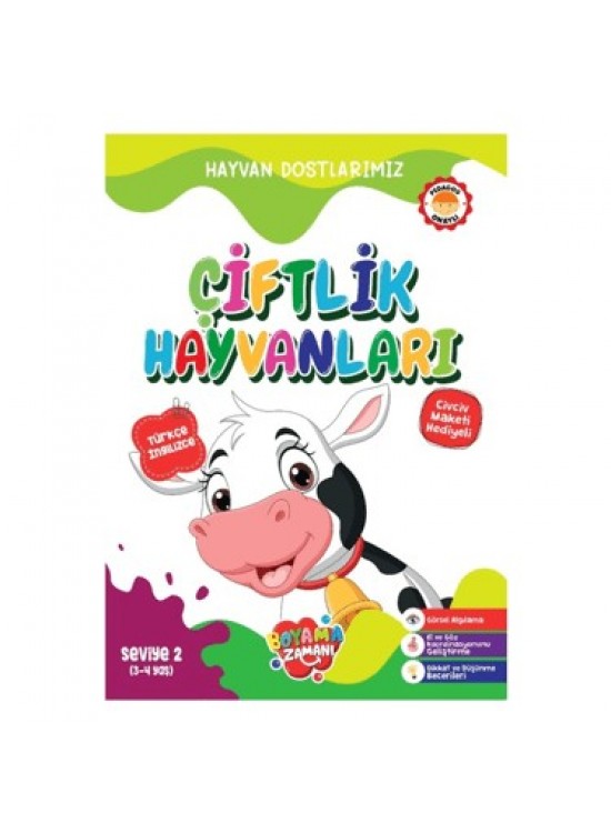 Boyama Seviye 2 Hayvan Dostlarımız 3-4 Yaş Boyama Seviye 2 Hayvan Dostlarımız 3-4 Yaş