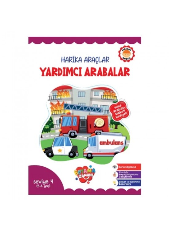 Boyama Seviye 4 Harika Araçlar 5-6 Yaş