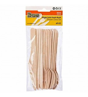 Brons Çatal Kasık Bıçak Naturel BR-920