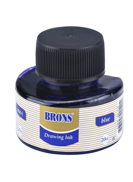 Brons Çini Mürekkebi 20 CC Mavi BR-318 (1 Adet)
