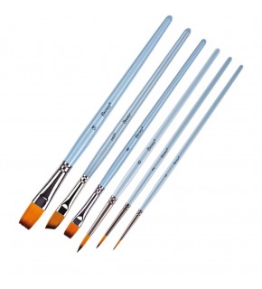 Brons Fırça Blister Set 2 ( 123 Serisi No:0-2-6 Kısa Sap-725 Serisi No:10 Kısa Sap-200F Seri No:8-14 Kısa Sap)