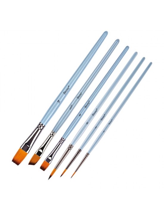 Brons Fırça Blister Set 2 ( 123 Serisi No:0-2-6 Kısa Sap-725 Serisi No:10 Kısa Sap-200F Seri No:8-14 Kısa Sap)