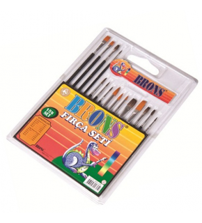 Brons Fırça Seti Sulu Boya Ve Yağlı Boya 15 Lİ BR-249