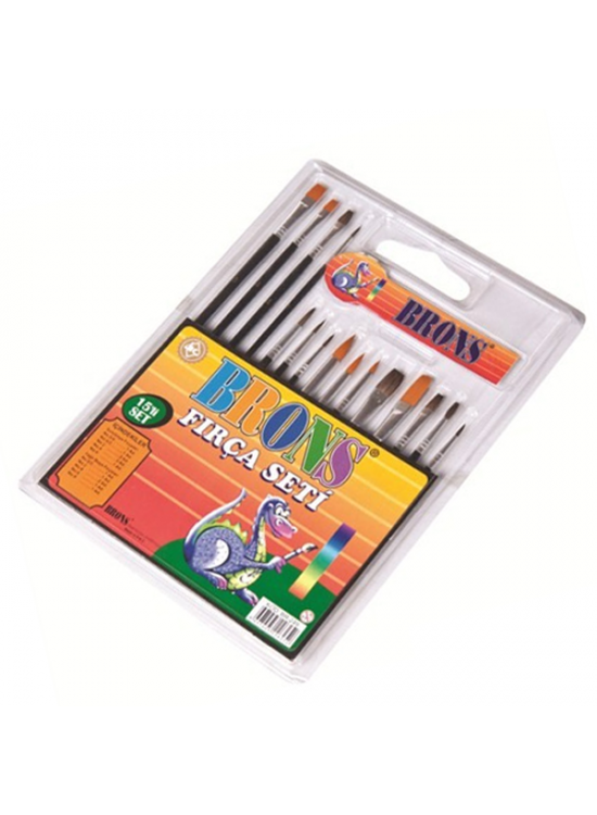 Brons Fırça Seti Sulu Boya Ve Yağlı Boya 15 Lİ BR-249