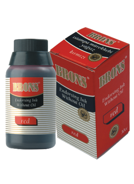 Brons Istampa Mürekkebi Yağlı 30 CC Kırmızı BR-316 (1 Adet)