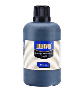 Brons Istampa Mürekkebi Yağlı 500 CC Mavi BR-321