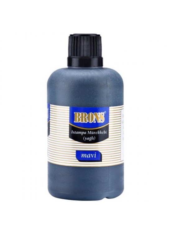 Brons Istampa Mürekkebi Yağlı 500 CC Mavi BR-321
