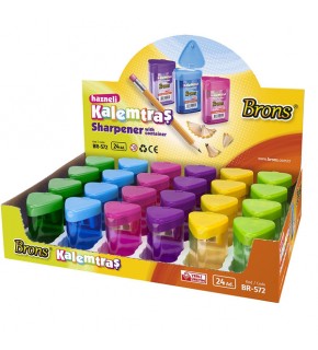 Brons Kalemtıraş Hazneli Üçgen BR-572 (1 Adet)