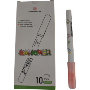 Brons Marker Kalem Işıltılı Ateş Kırmızı S-R107 (1 Adet)
