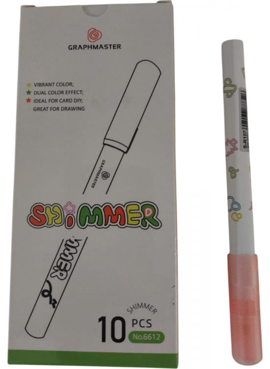 Brons Marker Kalem Işıltılı Ateş Kırmızı S-R107 (1 Adet)
