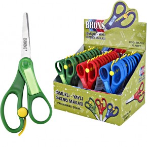 Brons Öğrenci Makası Yaylı İsimlikli BR-703 (1 Adet)