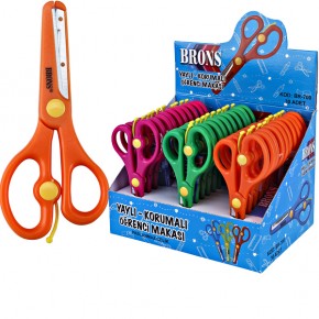 Brons Öğrenci Makası Yaylı Korumalı BR-700 (1 Adet)