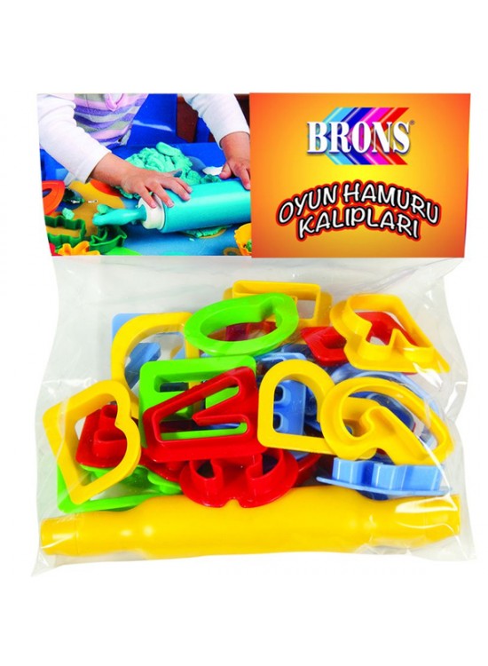 Brons Oyun Hamuru Harf Kalıp Seti BR-473 Brons Oyun Hamuru Harf Kalıp Seti BR-473