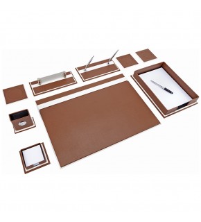 Brons Sümen Takımı 10 Parca Selçuklu Beyaz-Kahve BR-0983