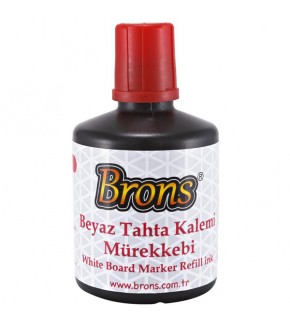 Brons Tahta Kalem Mürekkebi 100 CC Kırmızı BR-355 (1 Adet)