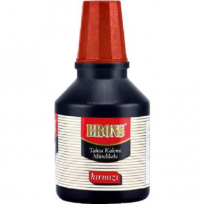 Brons Tahta Kalem Mürekkebi 30 CC Kırmızı BR-352 (1 Adet)