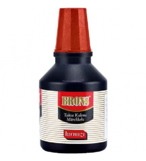 Brons Tahta Kalem Mürekkebi 30 CC Kırmızı BR-352 (1 Adet)