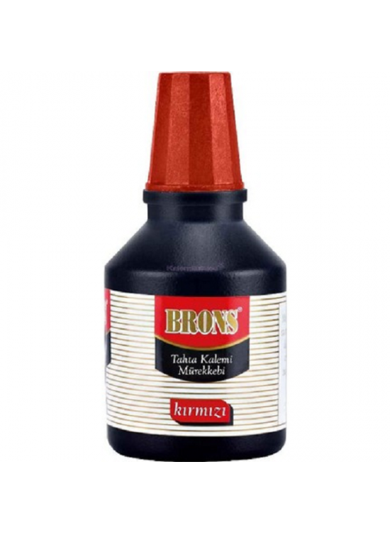 Brons Tahta Kalem Mürekkebi 30 CC Kırmızı BR-352 (1 Adet)