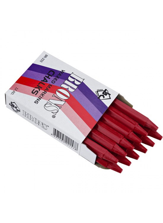 Brons Tebeşir Yuvarlak Yağlı Kırmızı 12 Lİ BR-255