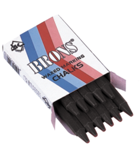 Brons Tebeşir Yuvarlak Yağlı Siyah 12 Lİ BR-251