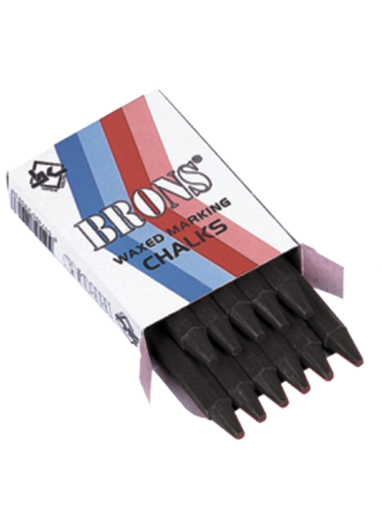 Brons Tebeşir Yuvarlak Yağlı Siyah 12 Lİ BR-251