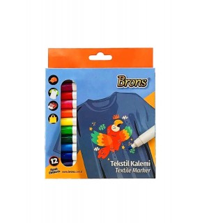 Brons Tekstil Marker 12 Li Set BR-1001