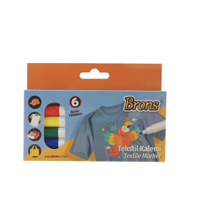 Brons Tekstil Marker 6 Lı Set BR-1000