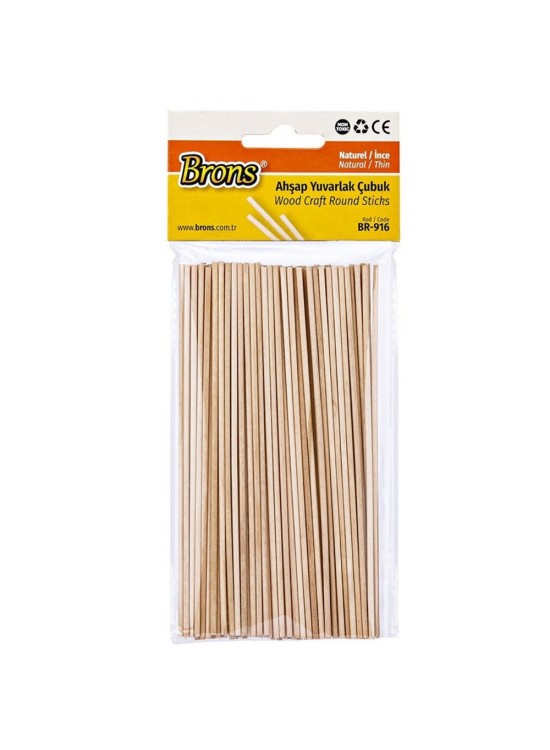 Brons Yuvarlak Çubuk Naturel İnce BR-916
