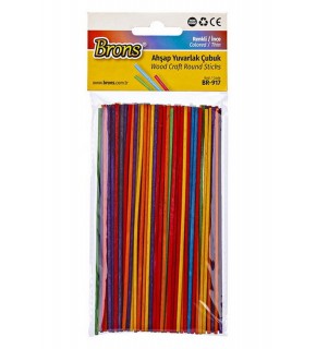 Brons Yuvarlak Çubuk Renkli İnce BR-917