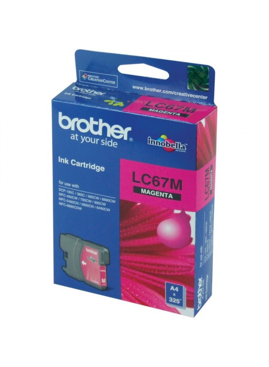 Brother LC-67M Magenta Kırmızı 325 Sayfa Kartuş DCP-185-385 MFC-490-615-790-795-990-5490-5890-6490-6 Brother LC-67M Magenta Kırmızı 325 Sayfa Kartuş DCP-185-385 MFC-490-615-790-795-990-5490-5890-6490-6