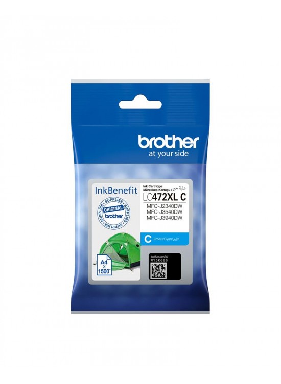 Brother LC472XLC Cyan Mavi Sayfa Kartuş MFC-J2340-J3540-J3940 1.500 Sayfa