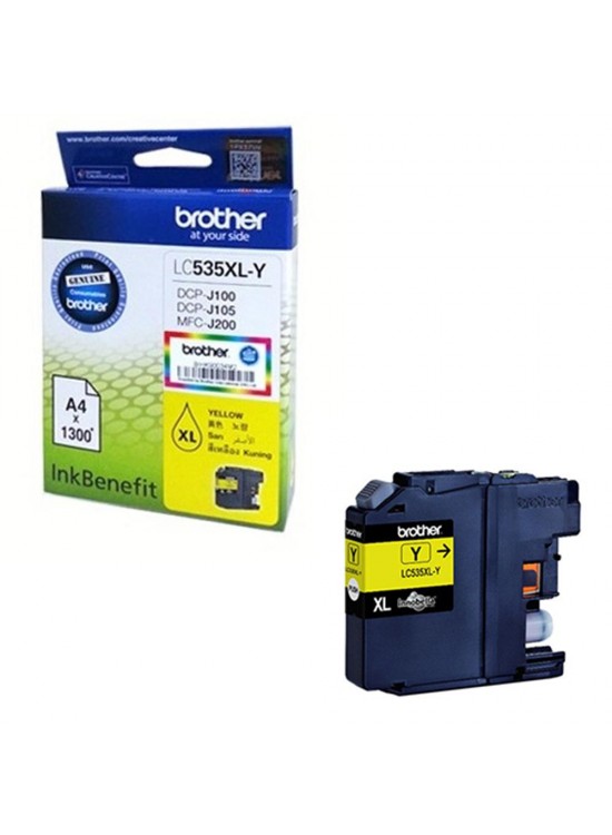 Brother LC535XLY Yellow Sarı 1.300 Sayfa Kartuş DCP-J105 MFC-J200