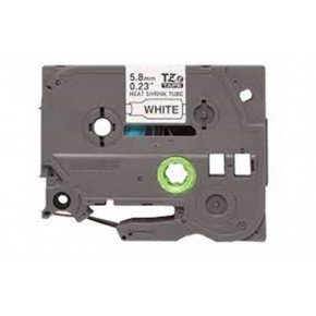 Brother P-Touch HSE-231 12 mm Beyaz Üzerıne Sıyah  Isı ile Daralan Laminasyonlu Etiket