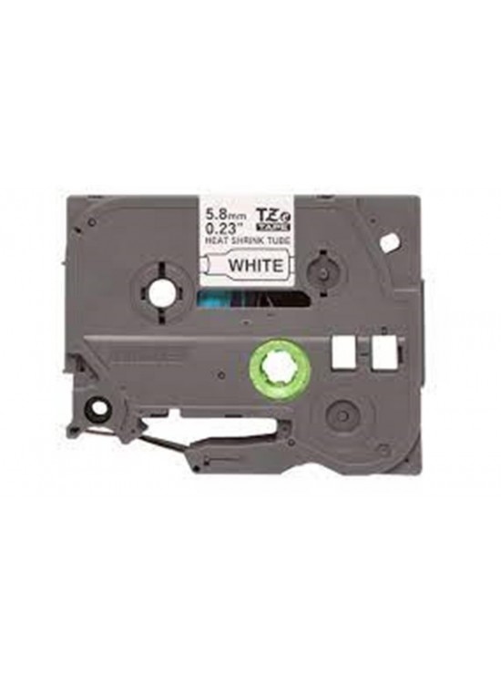 Brother P-Touch HSE-231 12 mm Beyaz Üzerıne Sıyah  Isı ile Daralan Laminasyonlu Etiket