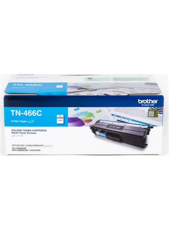 Brother TN-466C 6.500 Sayfa Cyan Mavi Toner HL-8360 MFC-8690