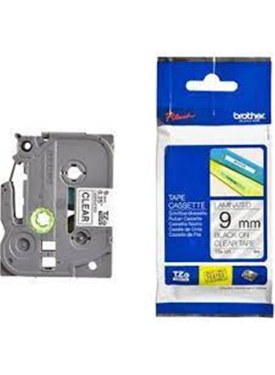 Brother TZE-121 9 mm Şeffaf Üzeri Siyah Laminasyonlu Etiket Brother TZE-121 9 mm Şeffaf Üzeri Siyah Laminasyonlu Etiket