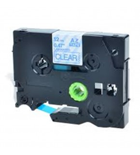 Brother TZE-133 12 mm Şeffaf Üzeri Mavi Laminasyonlu Etiket