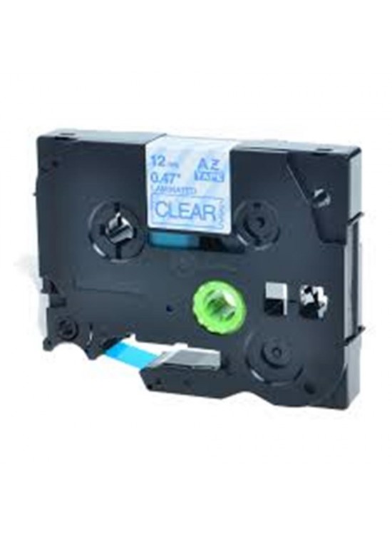 Brother TZE-133 12 mm Şeffaf Üzeri Mavi Laminasyonlu Etiket Brother TZE-133 12 mm Şeffaf Üzeri Mavi Laminasyonlu Etiket