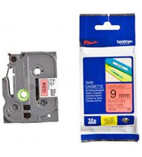 Brother TZE-421 9 mm Kırmızı Üzeri Siyah Laminasyonlu Etiket