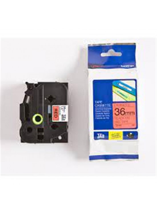Brother TZE-461 36 mm Kırmızı Üzeri Siyah Laminasyonlu Etiket