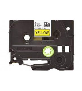 Brother Tze-FX621 9Mm Sarı Üzerine Siyah Esnek Laminasyon Etiket
