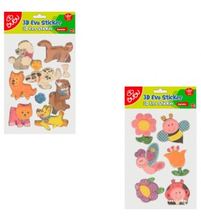 Bu-Bu 3D Eva Simli Sticker Hayvanlar BUBU-STS045 (1 Adet)