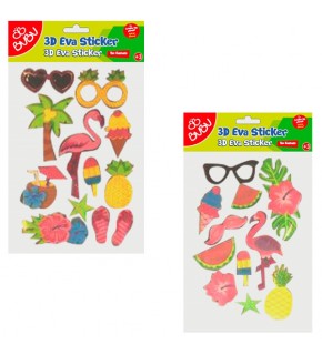 Bu-Bu 3D Eva Simli Sticker Yaz Zamanı