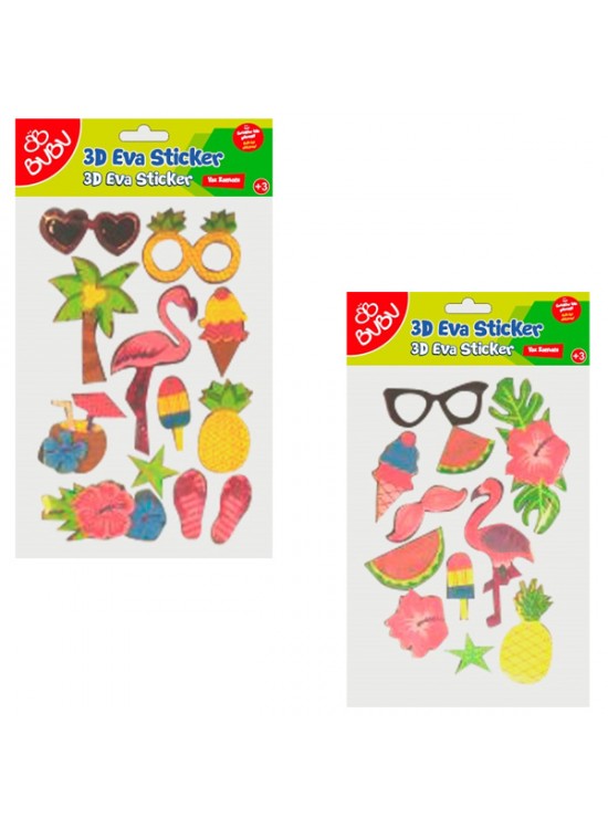 Bu-Bu 3D Eva Simli Sticker Yaz Zamanı Bu-Bu 3D Eva Simli Sticker Yaz Zamanı
