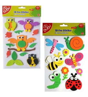 Bu-Bu 3D Eva Sticker Büyük Hayvanlar BUBU-STS044 (1 Adet)