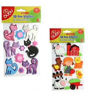 Bu-Bu 3D Eva Sticker Hayvanlar BUBU-STS040 (1 Adet)