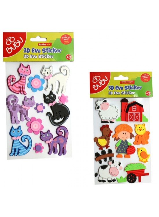 Bu-Bu 3D Eva Sticker Hayvanlar BUBU-STS040 (1 Adet) Bu-Bu 3D Eva Sticker Hayvanlar BUBU-STS040 (1 Adet)
