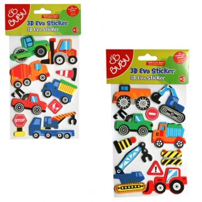 Bu-Bu 3D Eva Sticker Küçük Araçlar BUBU-STS042 (1 Adet)